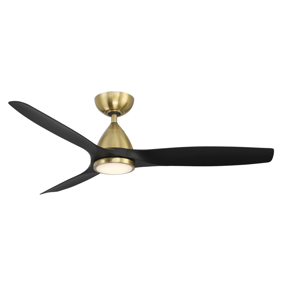 Skylark 54"Ceiling Fan in Soft Brass/Matte Black - available from The Lighting Shoppe, trusted by Canadian homeowners