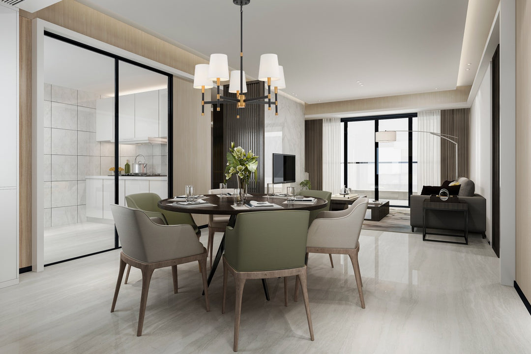 Savoy House - 1-1630-5-143 - Five Light Chandelier - Brody - Matte Black with Warm Brass Accents