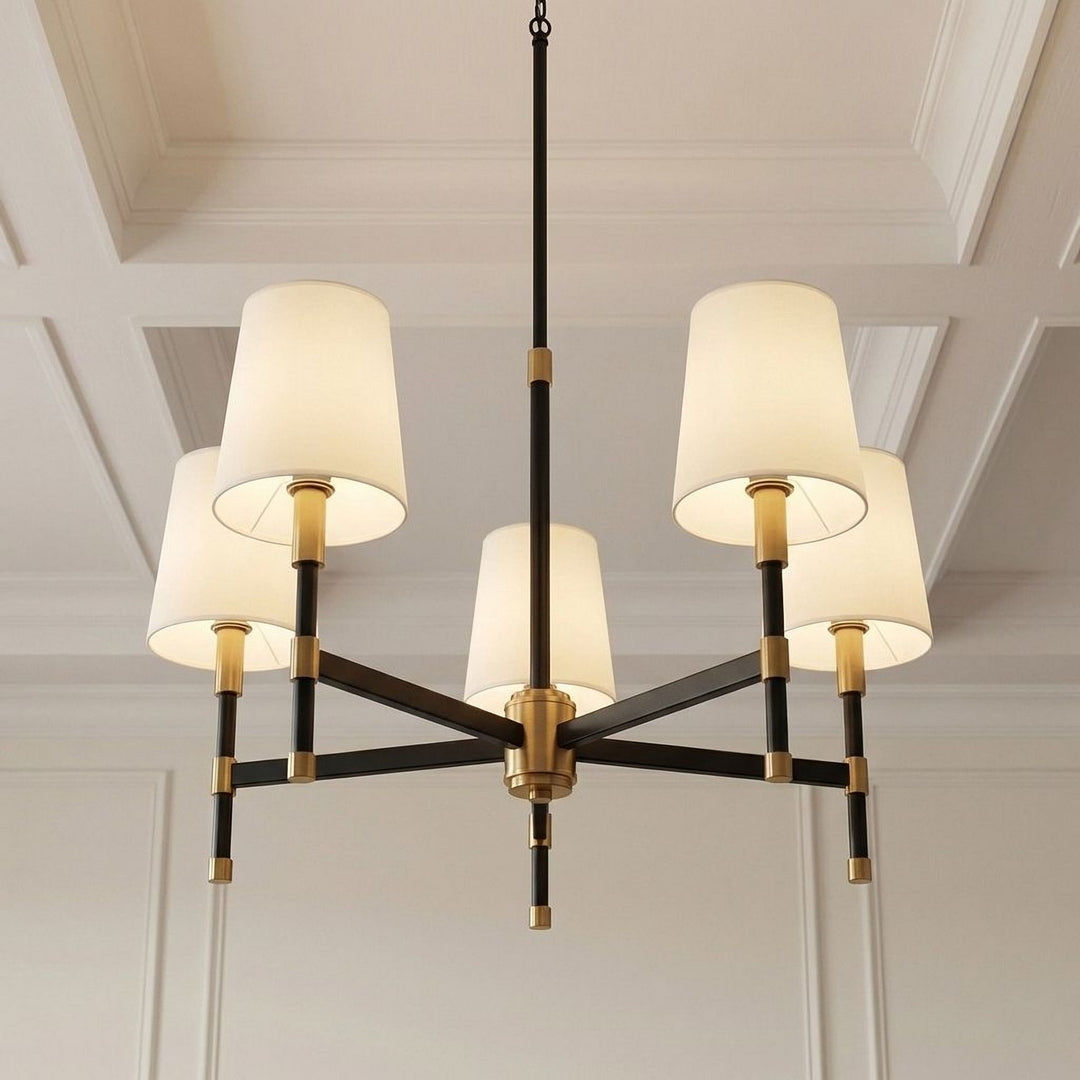 Savoy House - 1-1630-5-143 - Five Light Chandelier - Brody - Matte Black with Warm Brass Accents