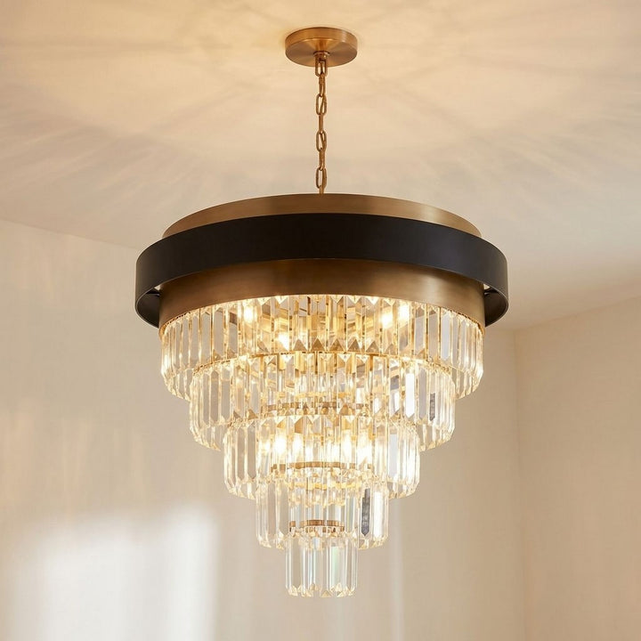 Savoy House - 1-1668-9-143 - Nine Light Chandelier - Marquise - Matte Black with Warm Brass Accents