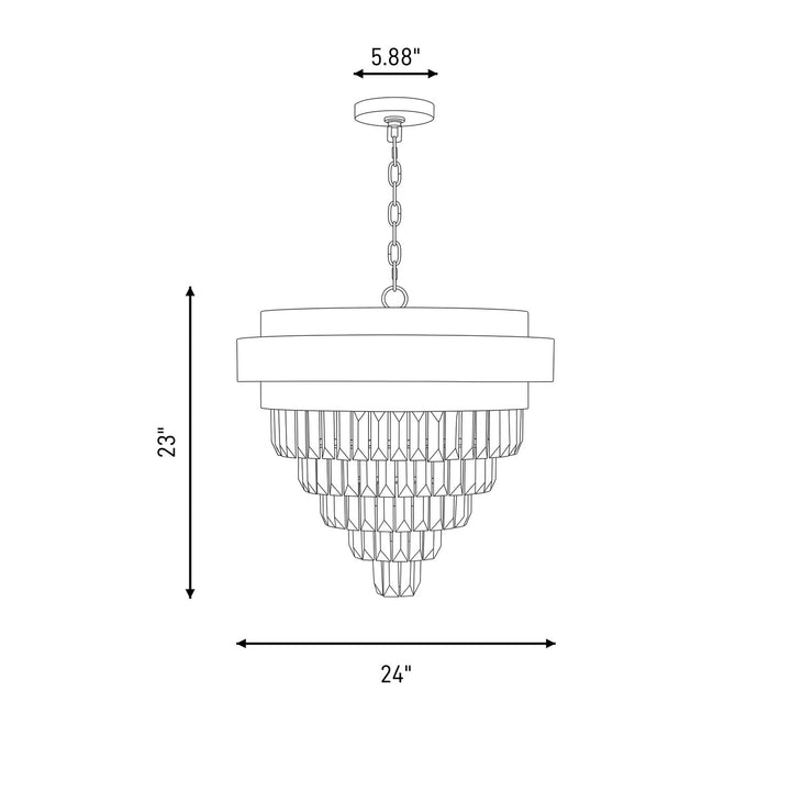 Savoy House - 1-1669-4-143 - Four Light Chandelier - Marquise - Matte Black with Warm Brass Accents