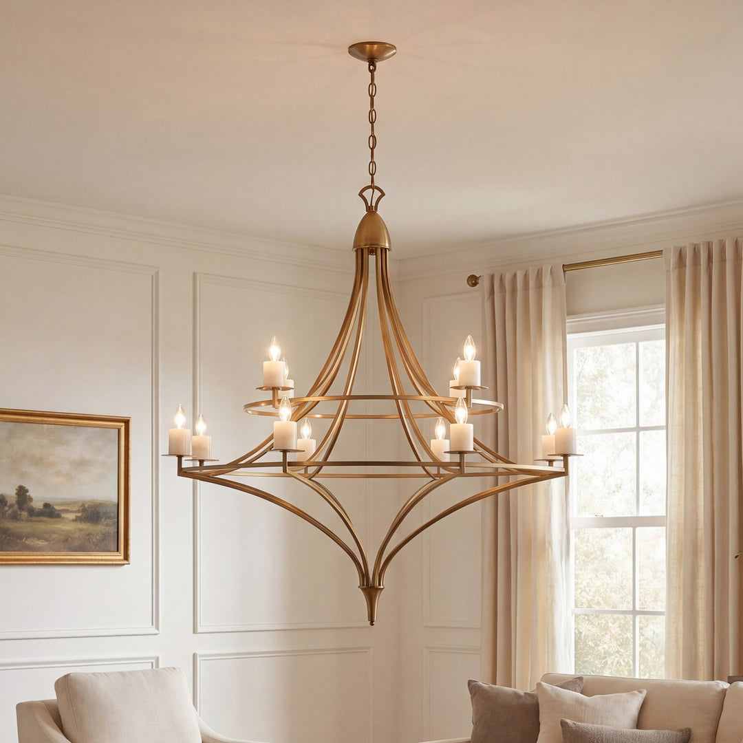 Savoy House - 1-1672-12-322 - 12 Light Chandelier - Director - Warm Brass