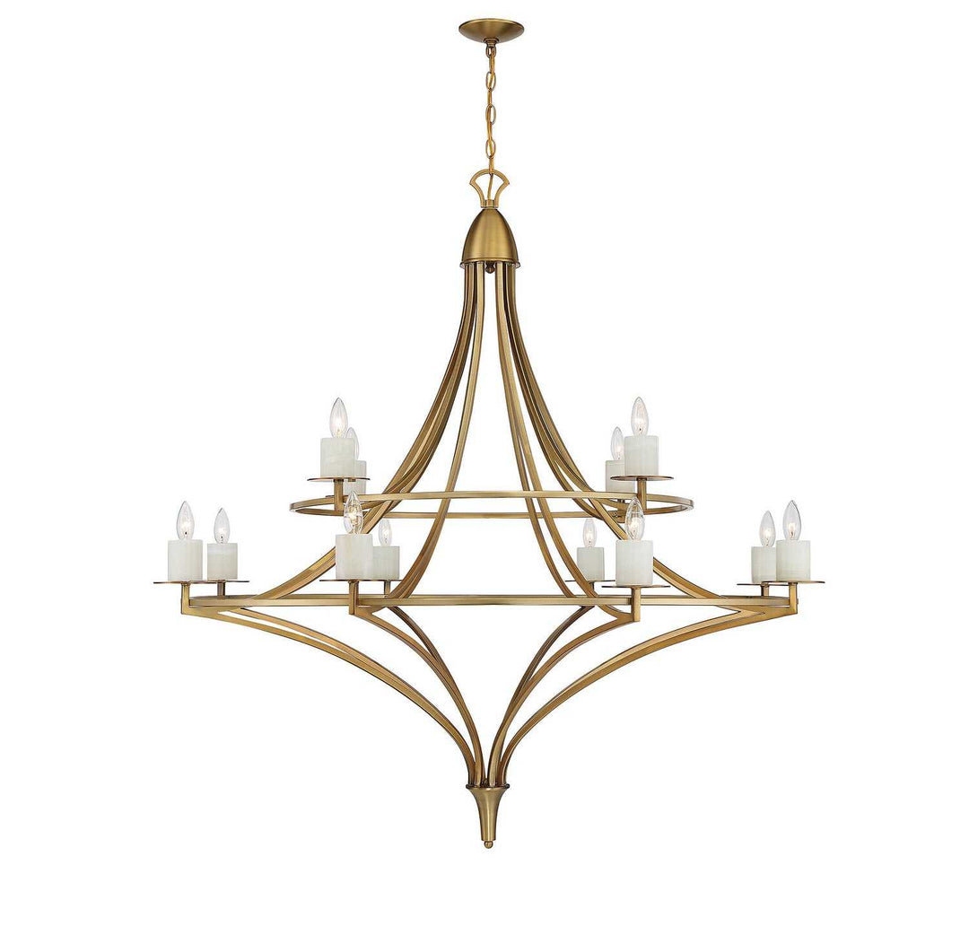 Director 12 Light Chandelier in Warm Brass Savoy House