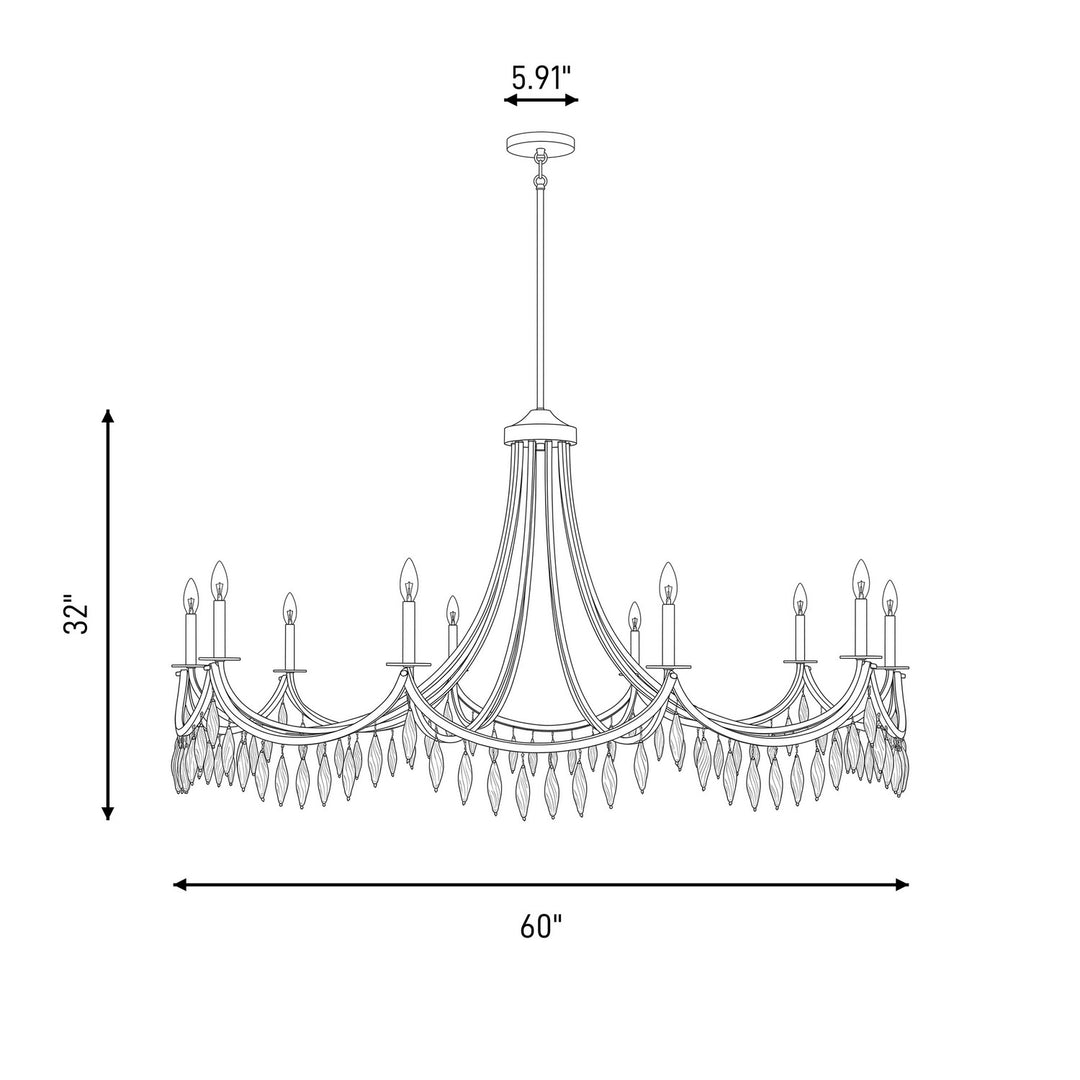Savoy House - 1-1805-10-322 - Ten Light Chandelier - Kameron - Warm Brass