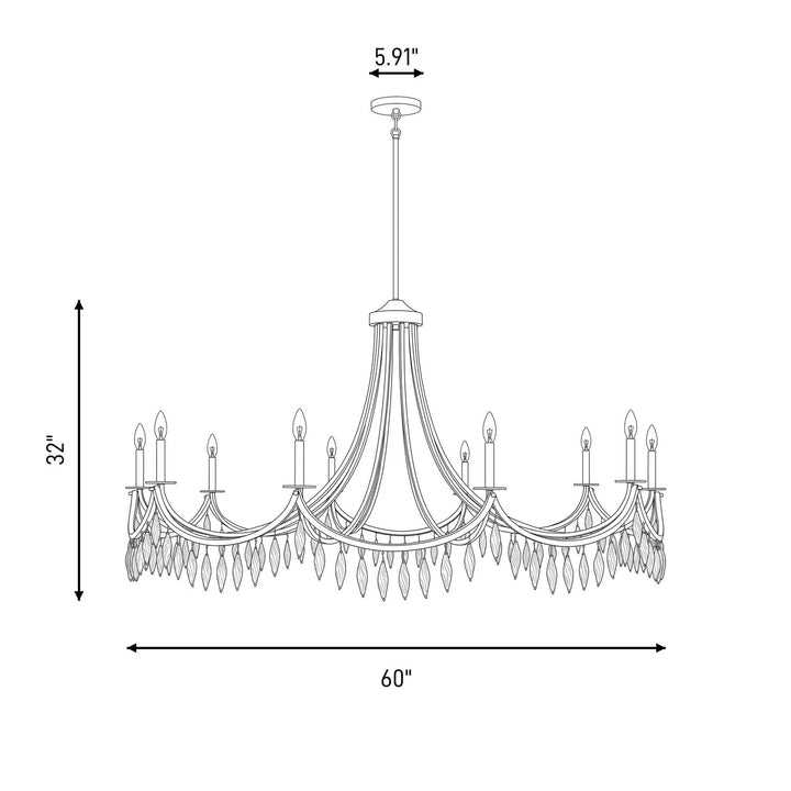 Savoy House - 1-1805-10-322 - Ten Light Chandelier - Kameron - Warm Brass