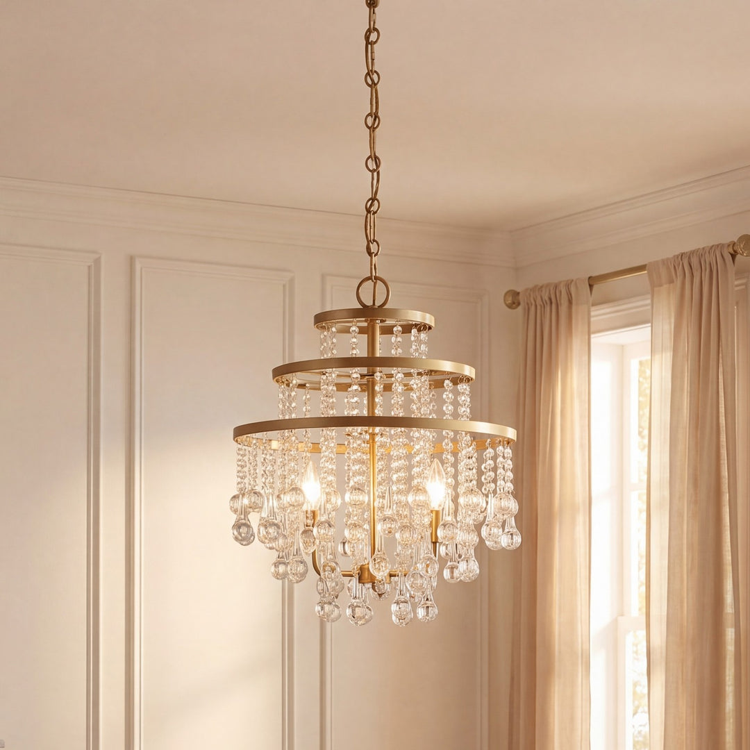Savoy House - 1-1865-3-322 - Three Light Mini Chandelier - Luna - Warm Brass
