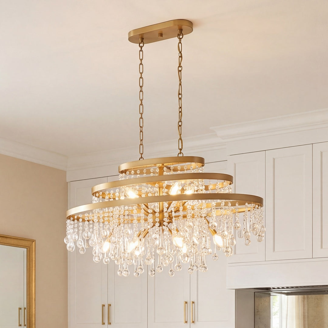 Savoy House - 1-1867-10-322 - Ten Light Chandelier - Luna - Warm Brass