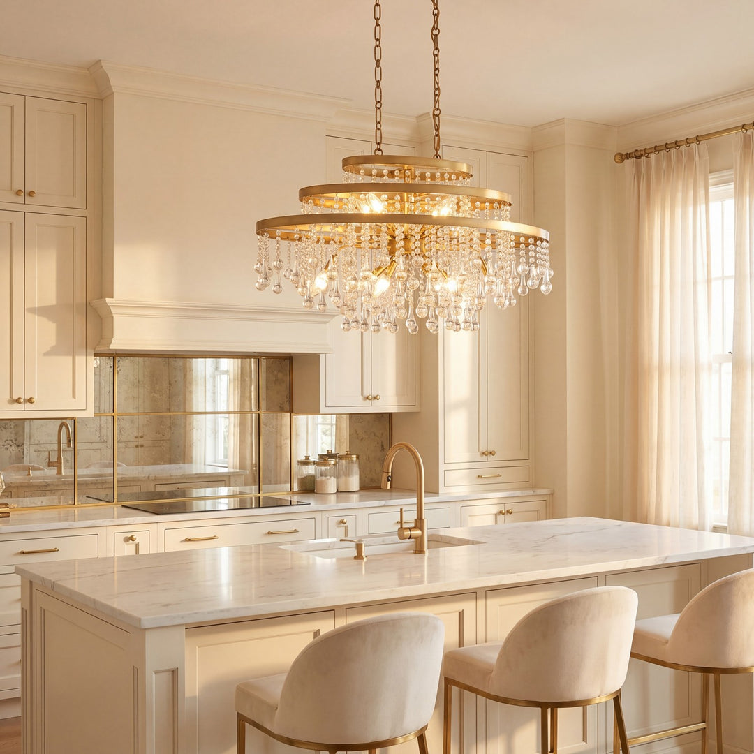 Savoy House - 1-1867-10-322 - Ten Light Chandelier - Luna - Warm Brass