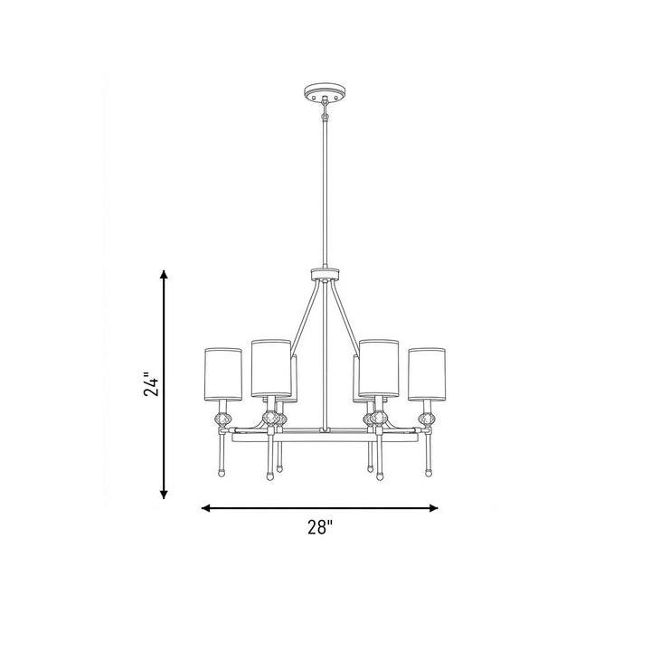 Savoy House - 1-1893-6-143 - Six Light Chandelier - Tivoli - Matte Black with Warm Brass Accents