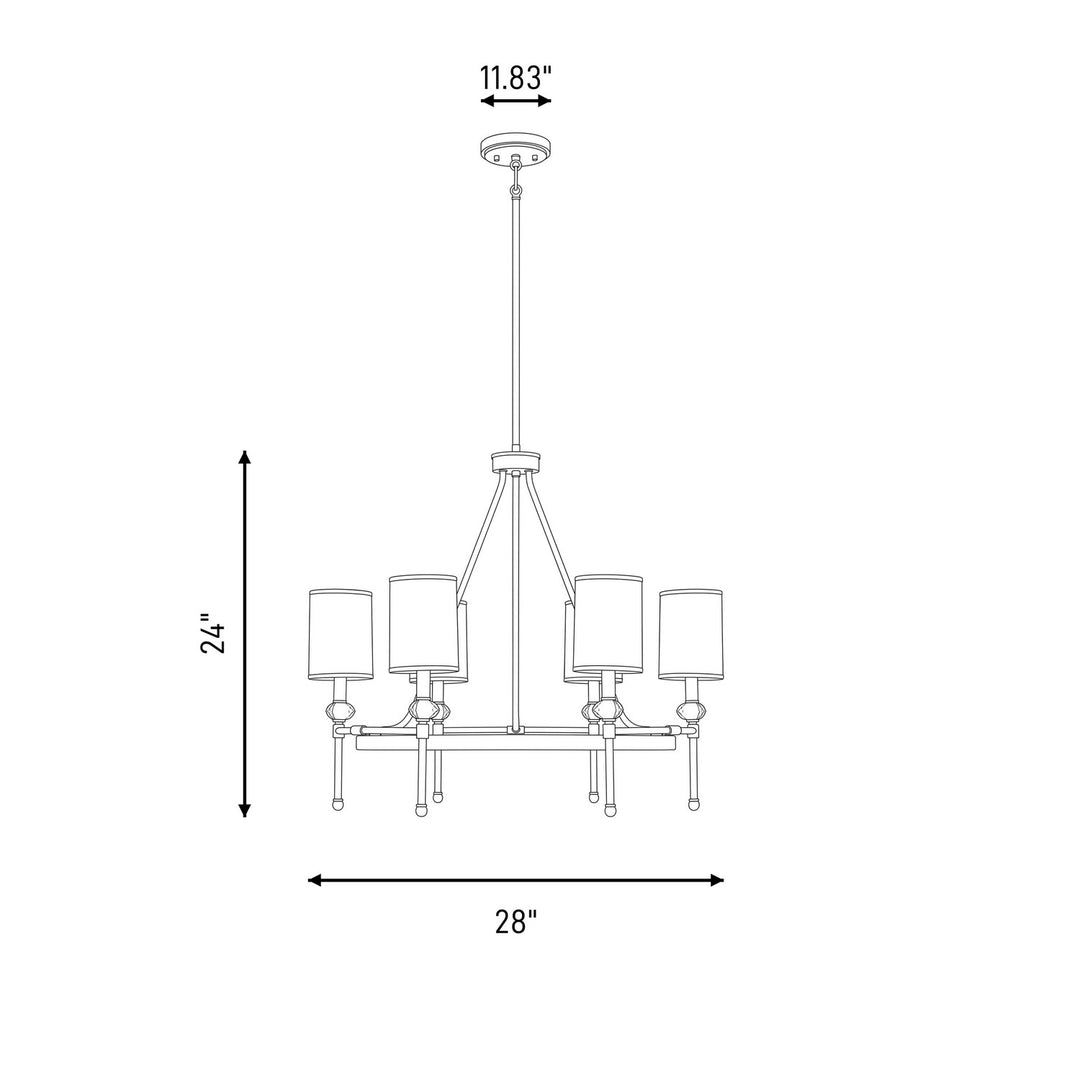 Savoy House - 1-1893-6-143 - Six Light Chandelier - Tivoli - Matte Black with Warm Brass Accents