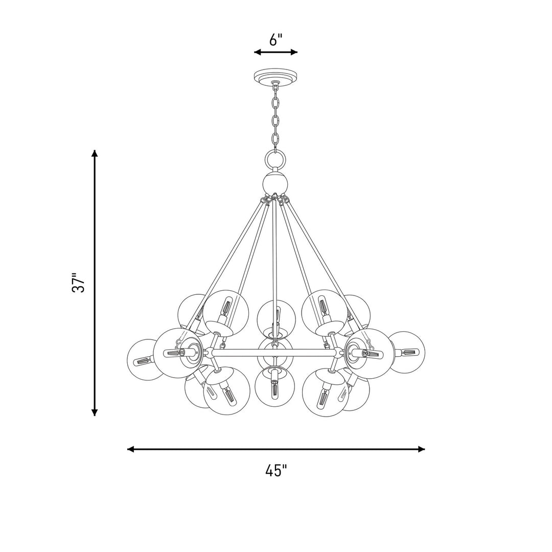 Savoy House - 1-1932-15-322 - 15 Light Chandelier - Orion - Warm Brass