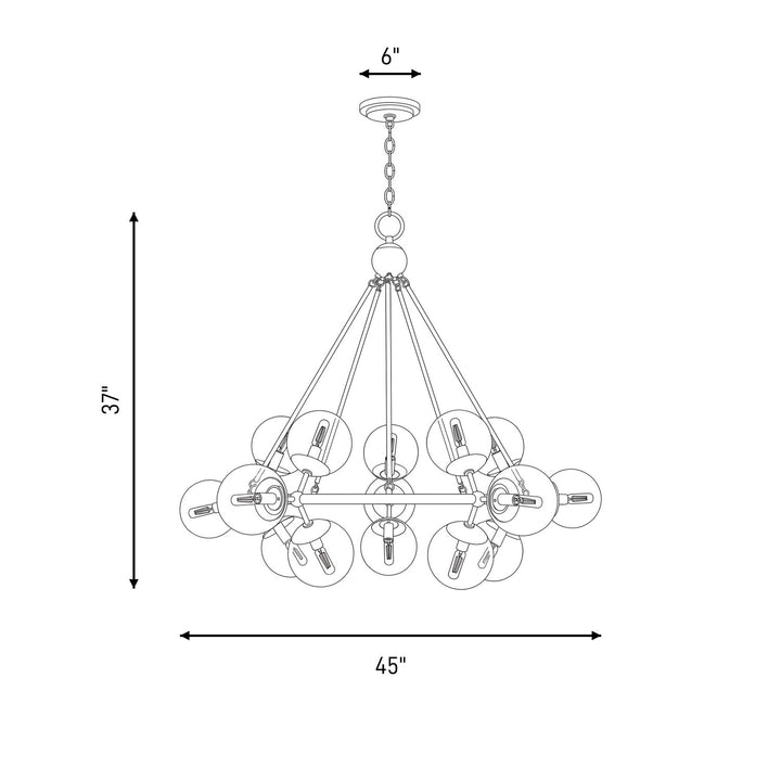 Savoy House - 1-1932-15-322 - 15 Light Chandelier - Orion - Warm Brass