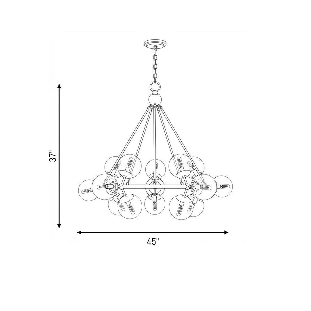 Savoy House - 1-1932-15-322 - 15 Light Chandelier - Orion - Warm Brass