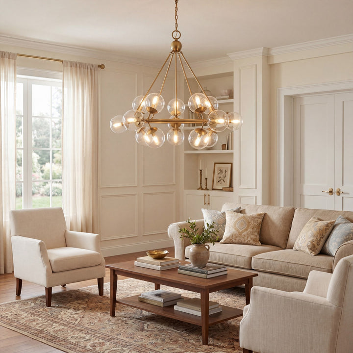 Savoy House - 1-1932-15-322 - 15 Light Chandelier - Orion - Warm Brass