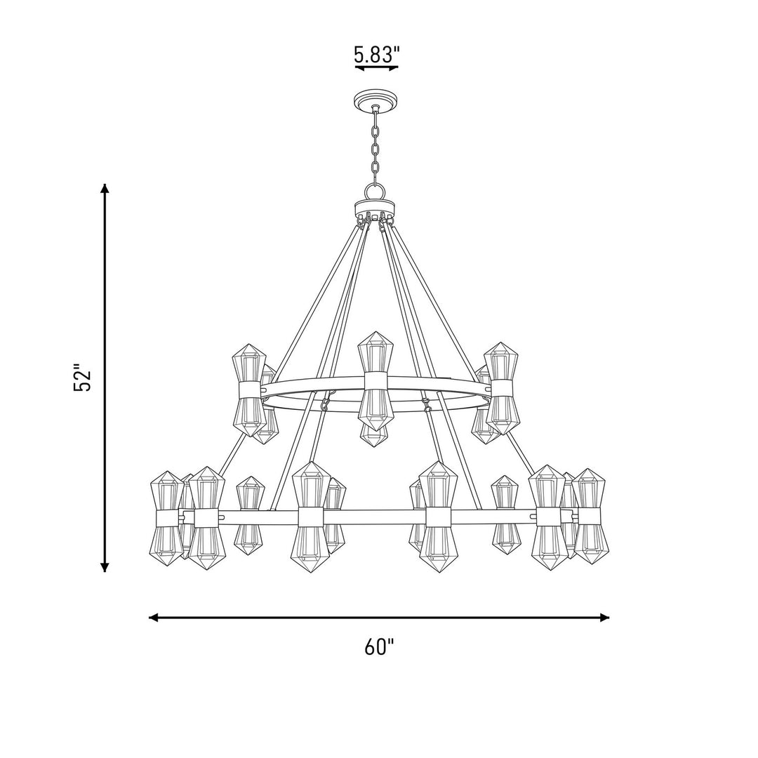 Savoy House - 1-1938-36-89 - LED Chandelier - Dryden - Matte Black