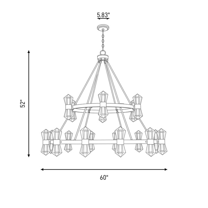 Savoy House - 1-1938-36-89 - LED Chandelier - Dryden - Matte Black