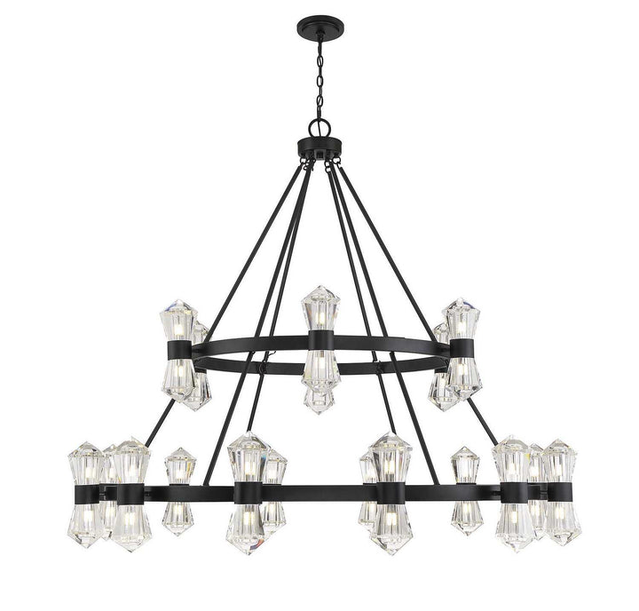 Dryden LED Chandelier in Matte Black Savoy House