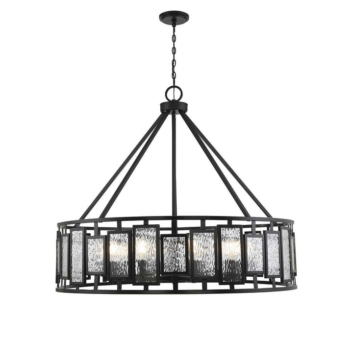 Deandre Ten Light Chandelier in Matte Black Savoy House
