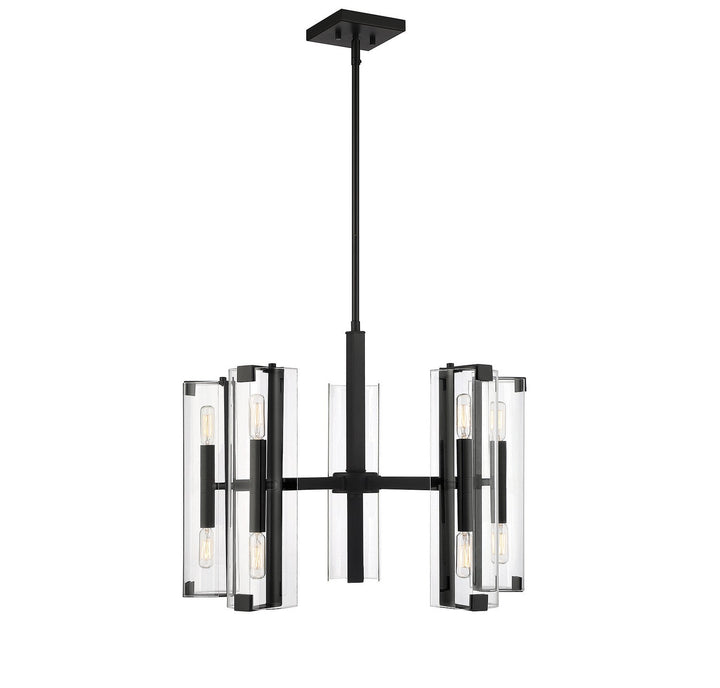 Winfield Ten Light Chandelier in Matte Black Savoy House