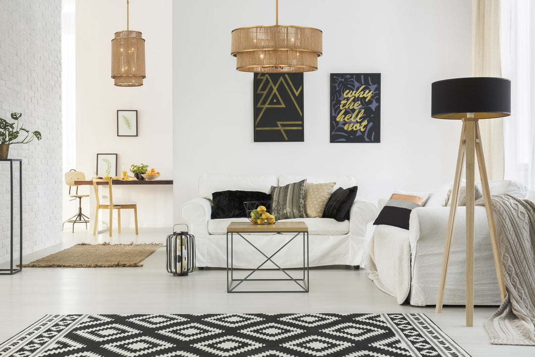 Savoy House - 3-1773-6-320 - Six Light Pendant - Ashburn - Warm Brass and Rope