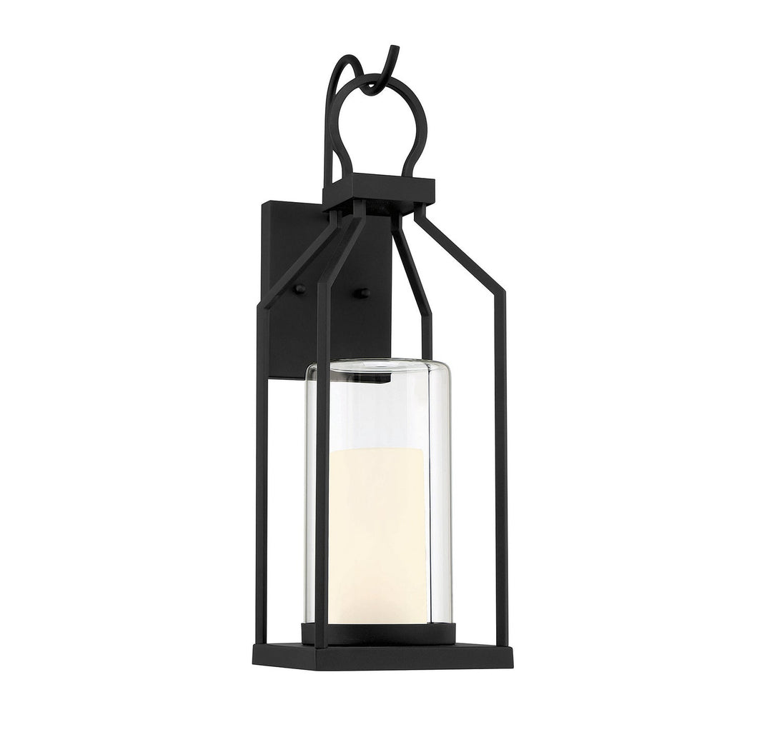 Hamilton One Light Outdoor Wall Lantern in Matte Black Savoy House