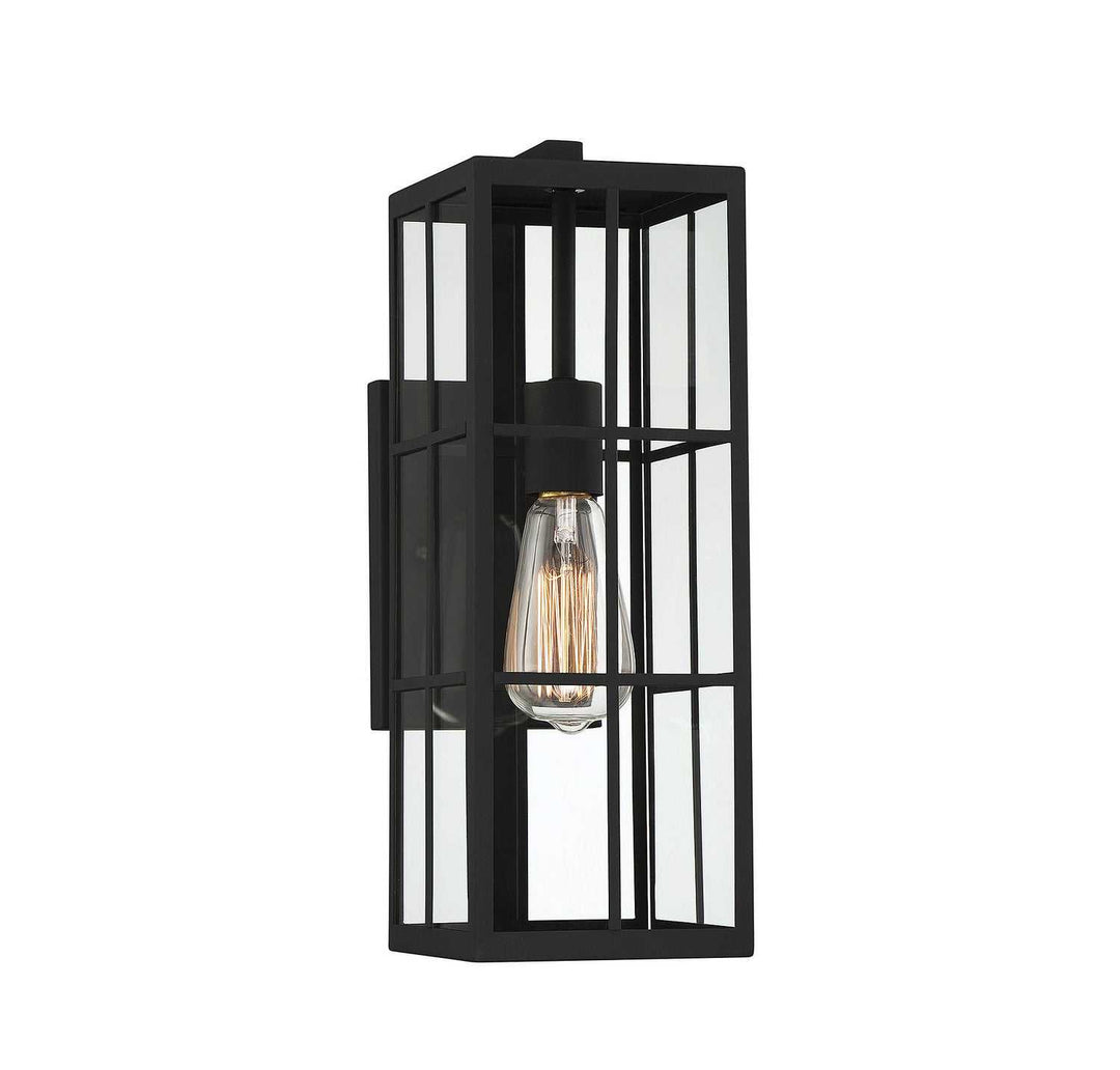 Ericson One Light Outdoor Wall Lantern in Matte Black Savoy House