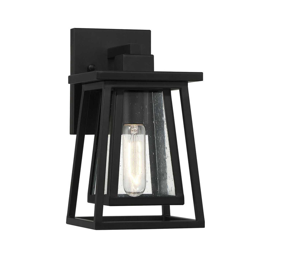 Denver One Light Outdoor Wall Lantern in Matte Black Savoy House