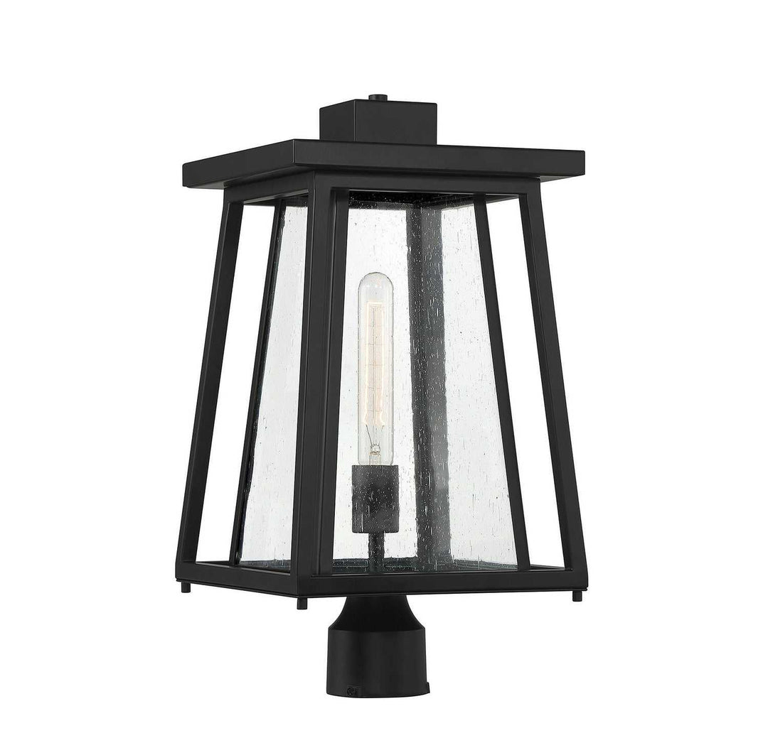 Denver One Light Outdoor Post Lantern in Matte Black Savoy House