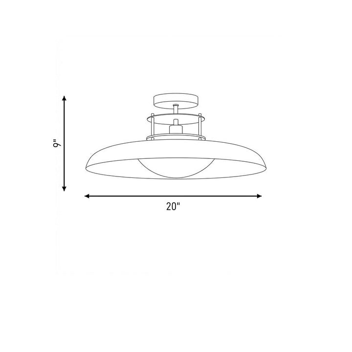 Savoy House - 6-1685-1-142 - One Light Semi-Flush Mount - Gavin - White with Warm Brass Accents