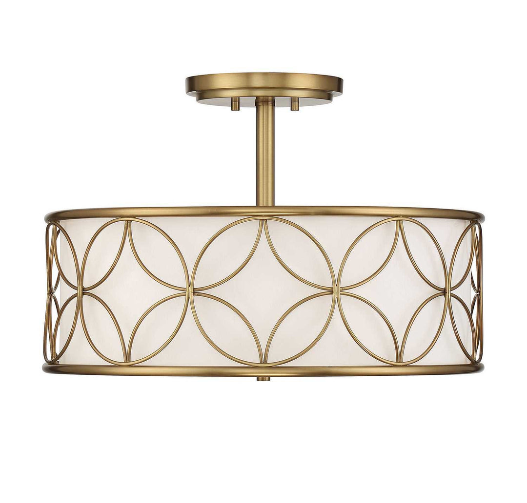 Savoy House - 6-1953-4-322 - Four Light Semi-Flush Mount - Reid - Warm Brass