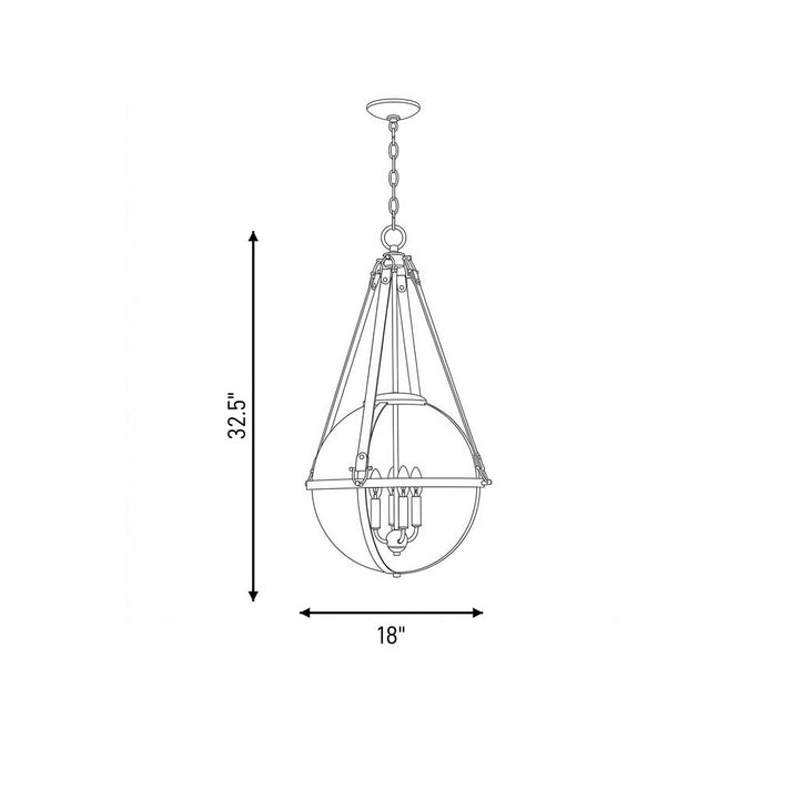Savoy House - 7-1836-4-322 - Four Light Pendant - Bozeman - Warm Brass