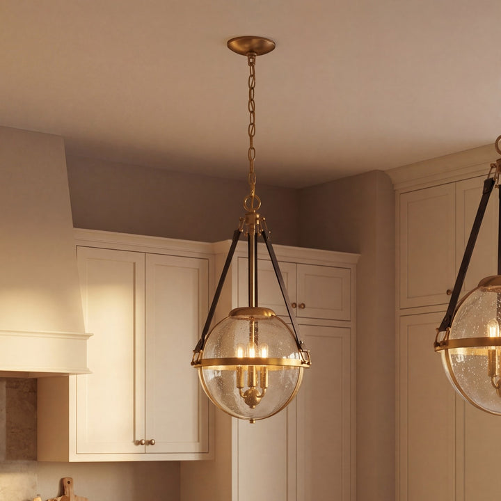Savoy House - 7-1837-3-322 - Three Light Pendant - Bozeman - Warm Brass
