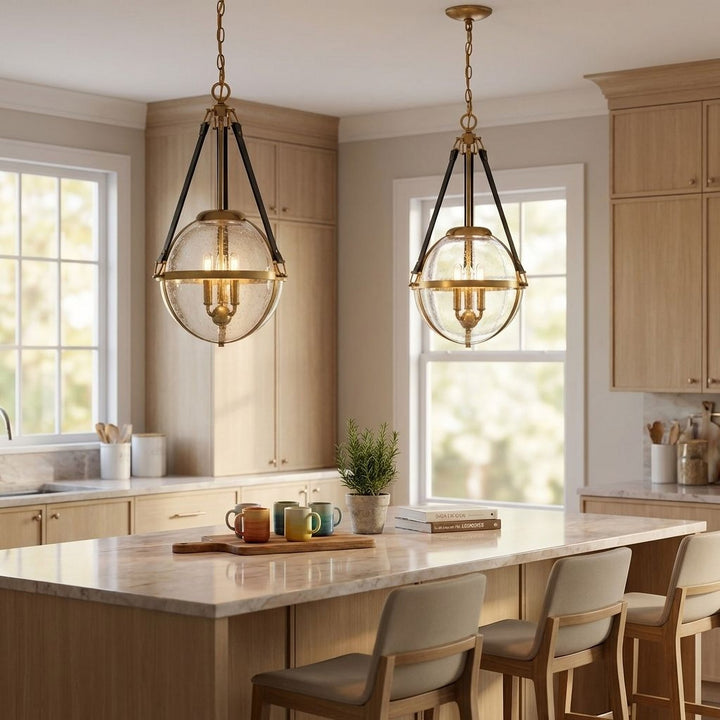 Savoy House - 7-1837-3-322 - Three Light Pendant - Bozeman - Warm Brass