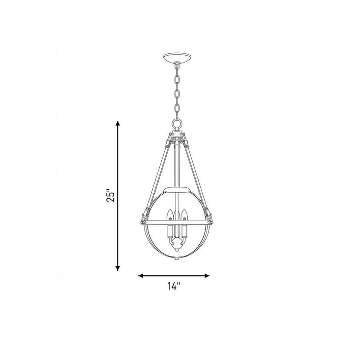 Savoy House - 7-1837-3-322 - Three Light Pendant - Bozeman - Warm Brass