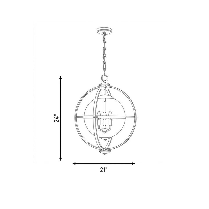 Savoy House - 7-1872-3-322 - Three Light Pendant - Pearl - Warm Brass