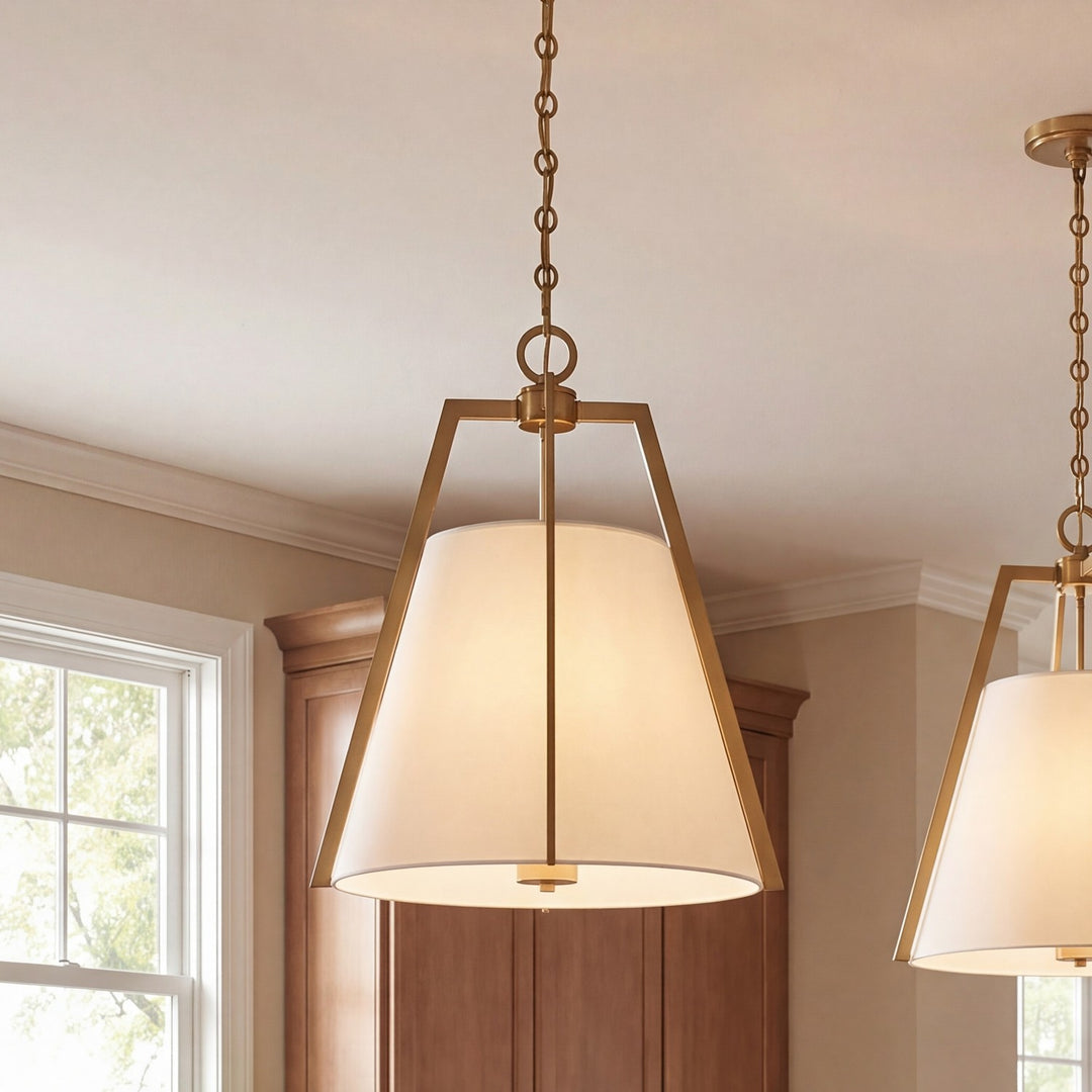 Savoy House - 7-1875-3-322 - Three Light Pendant - Mansfield - Warm Brass