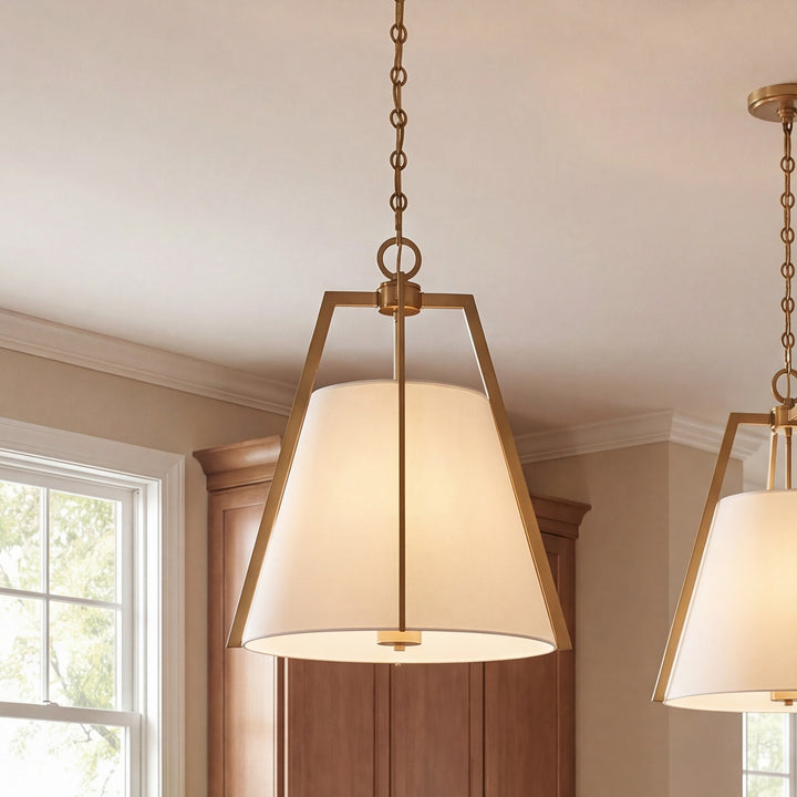 Savoy House - 7-1875-3-322 - Three Light Pendant - Mansfield - Warm Brass