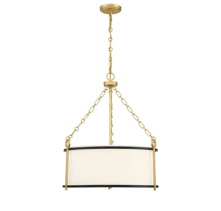 Savoy House - 7-1920-3-261 - Three Light Pendant - Kian - Matte Black w/True Gold