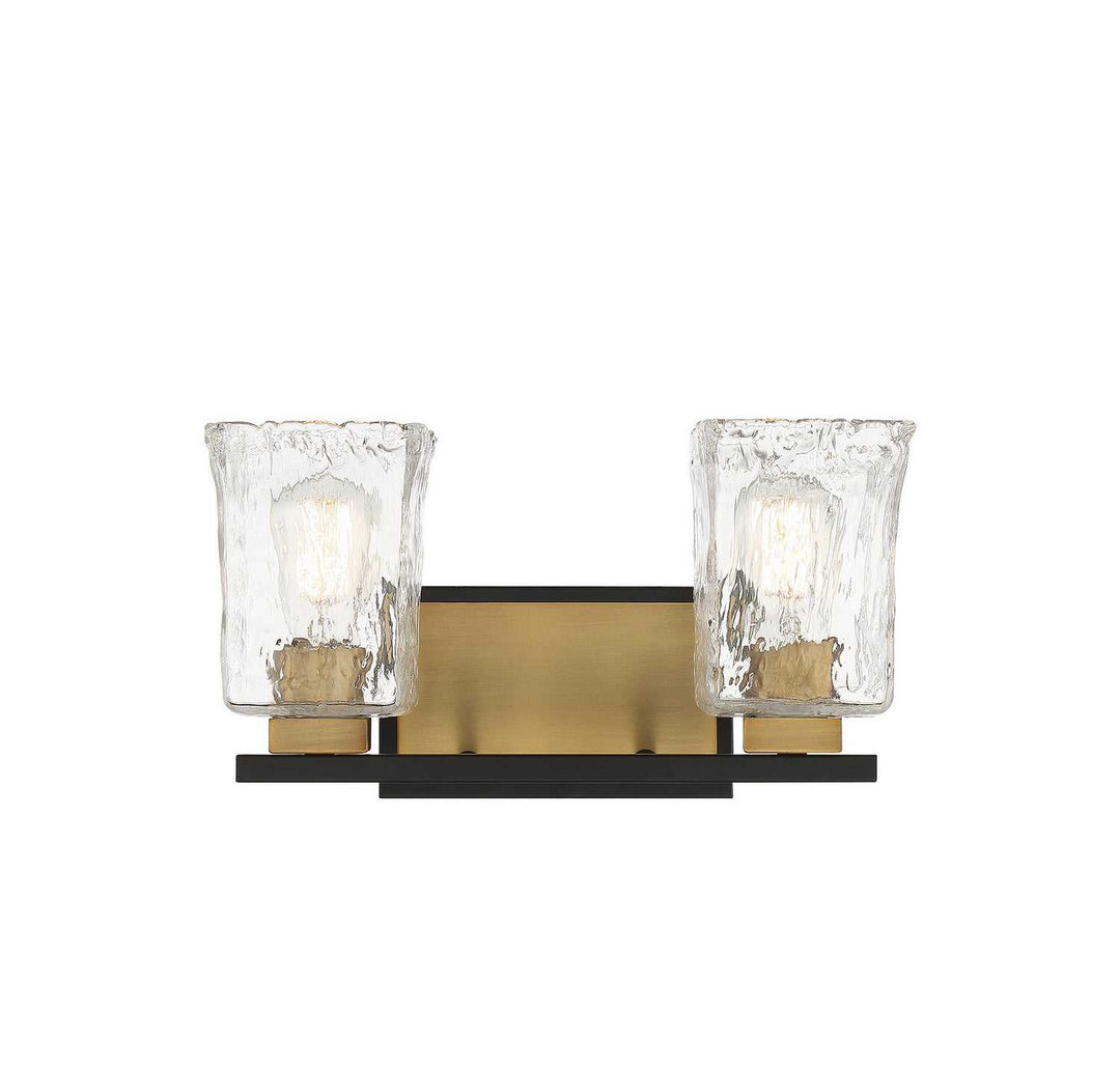Savoy House - 8-1720-2-143 - Two Light Bathroom Vanity - Sidney - Matte Black w/Warm Brass