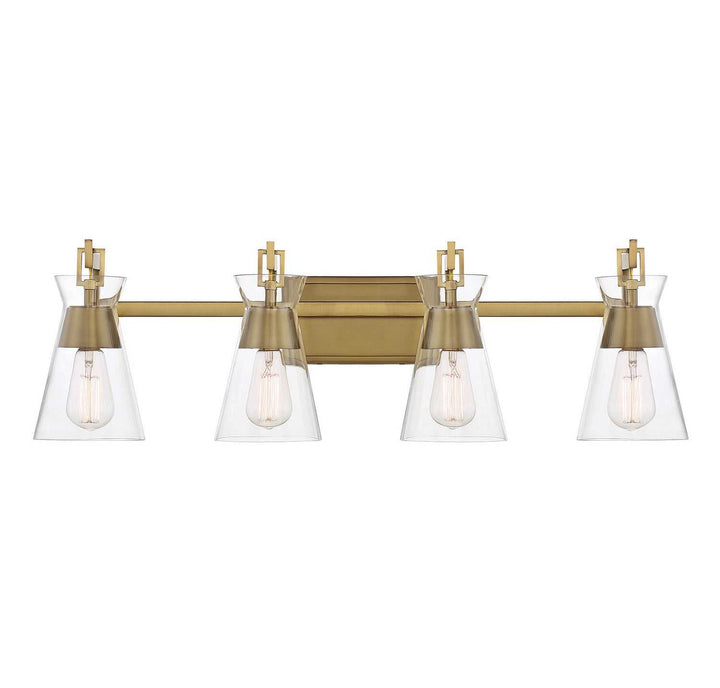 Savoy House - 8-1830-4-322 - Four Light Bathroom Vanity - Lakewood - Warm Brass