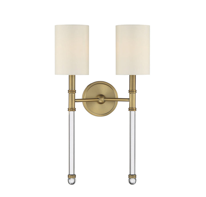 Savoy House - 9-103-2-322 - Two Light Wall Sconce - Fremont - Warm Brass