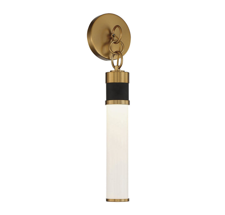 Savoy House - 9-1638-1-143 - LED Wall Sconce - Abel - Matte Black w/Warm Brass