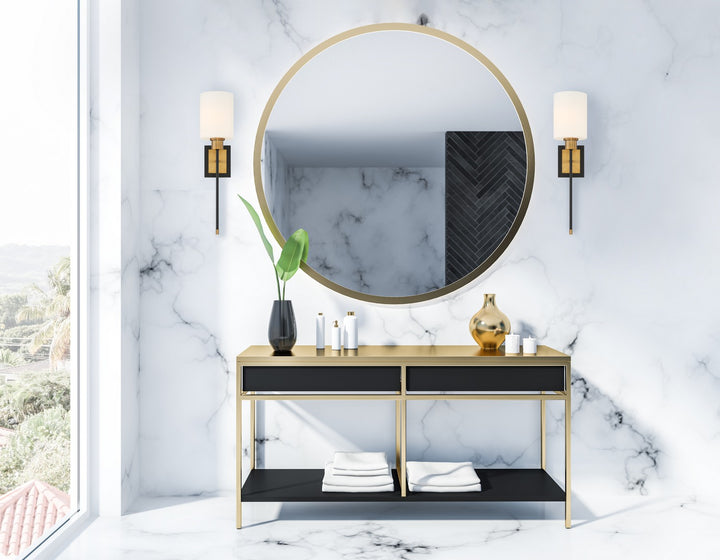 Savoy House - 9-1645-1-143 - One Light Wall Sconce - Alvara - Matte Black with Warm Brass Accents