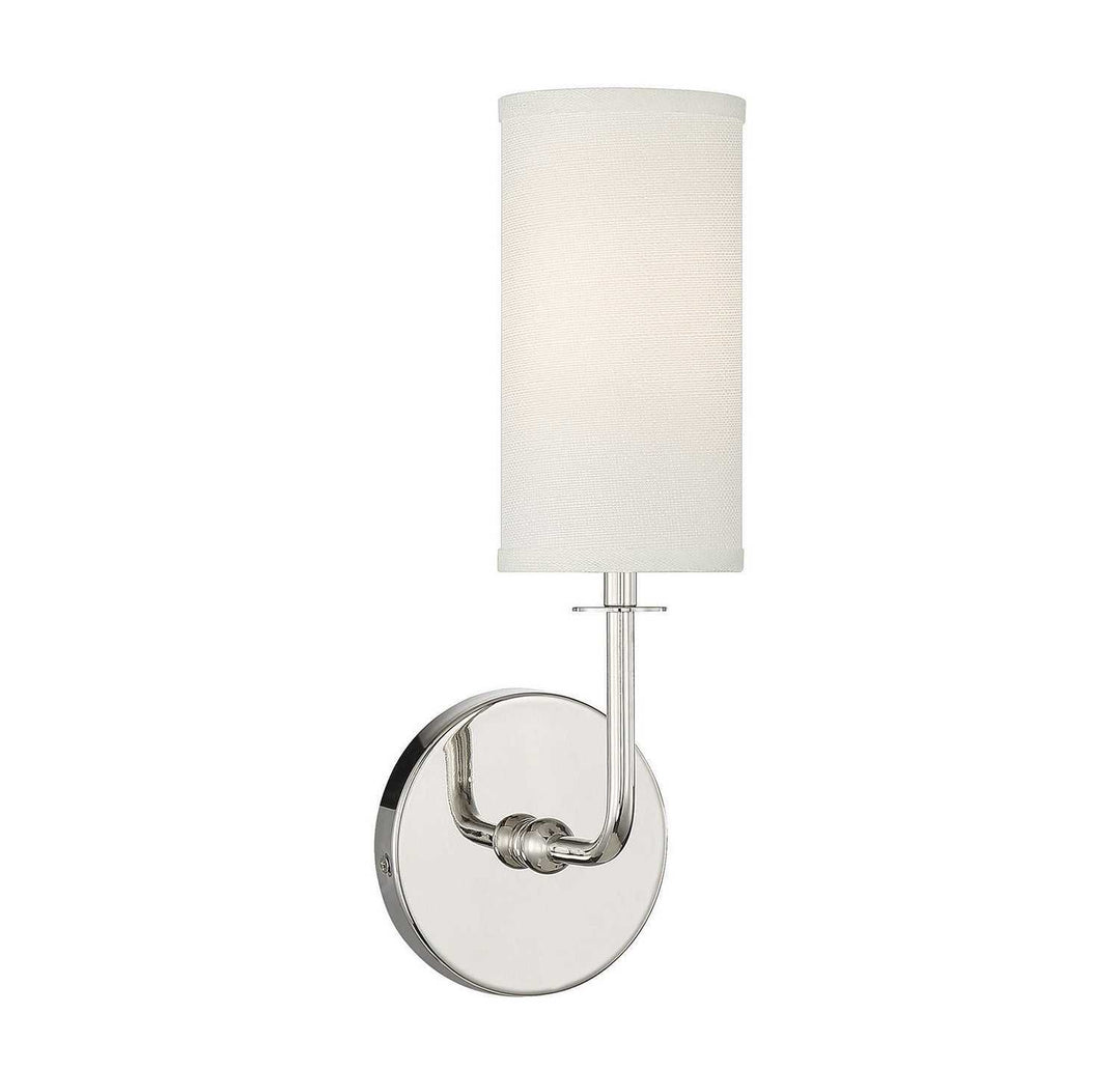 Powell One Light Wall Sconce in Polished Nickel Savoy House