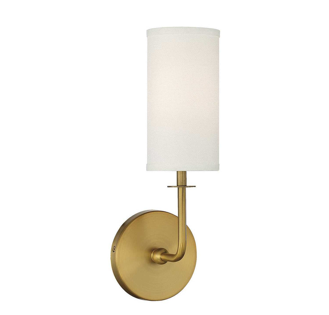 Powell One Light Wall Sconce in Warm Brass Savoy House