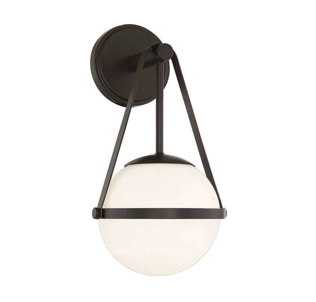 Polson One Light Wall Sconce in Matte Black Savoy House