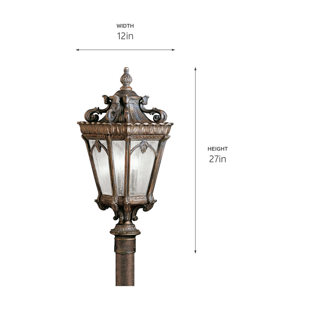 Kichler Canada - 9558LD - Three Light Outdoor Post Mount - Tournai - Londonderry