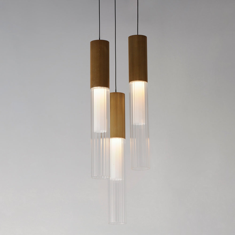 ET2 - E11013-144GLD - LED Pendant - Reeds - Gold