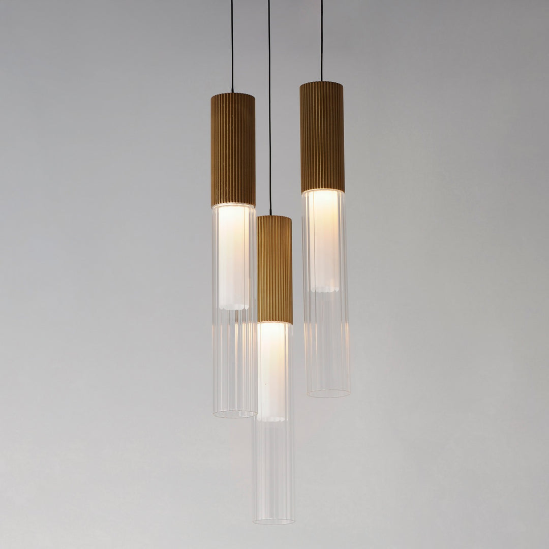 ET2 - E11013-144GLD - LED Pendant - Reeds - Gold