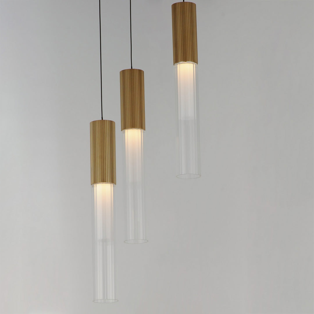 ET2 - E11013-144GLD - LED Pendant - Reeds - Gold